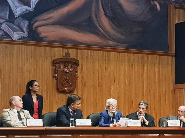 Para el evento inaugural se contó con la presencia de los rectores de los centros universitarios involucrados en la nueva cátedra, así como el rector de la casa de estudios en general, Tonatiuh Bravo Padilla. EL INFORMADOR/R. Romero