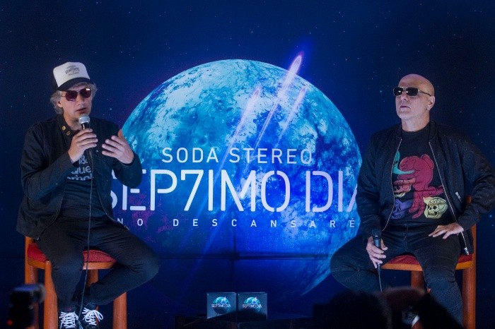 71127184. - 71127184. México 27 noviembre 2017. (Notimex-Jessica Espinosa).- Charly Alberti y Zeta Bosio, integrantes del grupo Soda Estéreo ofrecieron una conferencia de prensa en la que hablaron sobre su nuevo sencillo 