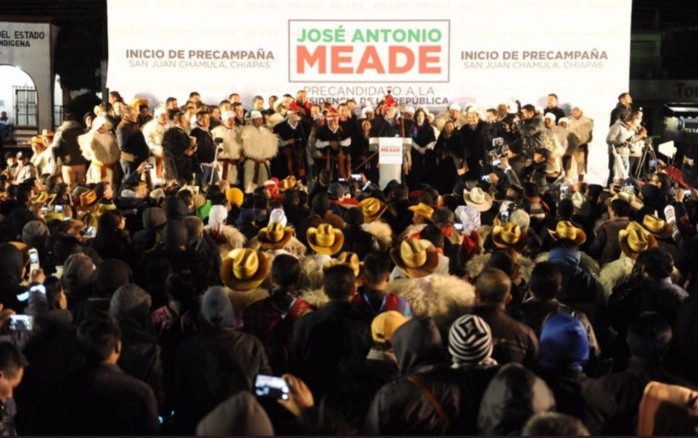 Ante miles de asistentes, Meade se comprometió a abatir la pobreza extrema en el país. TWITTER/@JoseAMeadeK