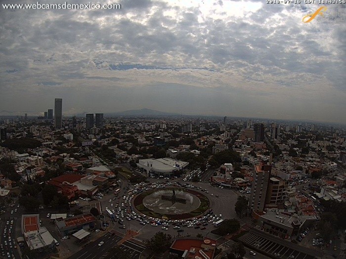 Así luce la manifestación en La Minerva desde las alturas.