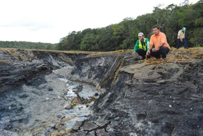 Autoridades investigan si la pérdida de agua se debe a una falla geológica. FACEBOOK/Othón P Blanco 2016-2018 Oficial