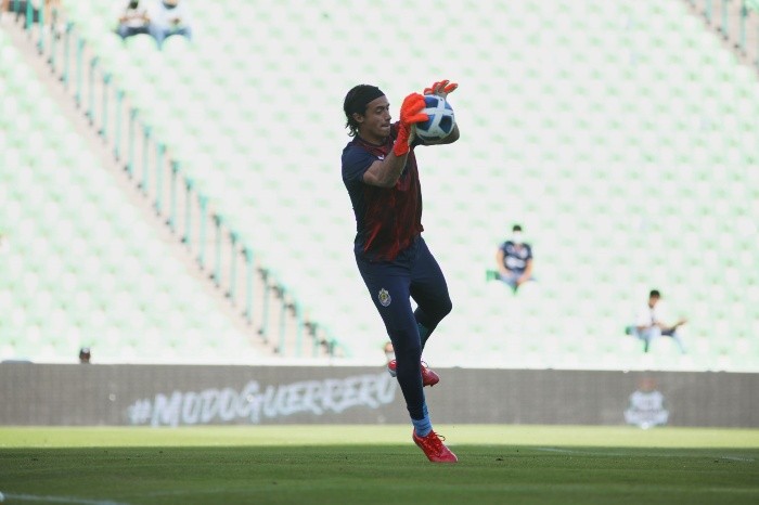 Torreón, Coahuila, 15 de agosto de 2021. , durante el partido de la jornada 4 del torneo Grita Mexico Apertura 2021 de la Liga BBVA MX, entre Club Santos y Chivas celeste de Cruz Azul, celebrado en el estadio Corona. Foto: Imago7/ Jesús Ruíz