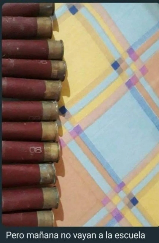 Cartuchos: mañana no vayan a la escuela