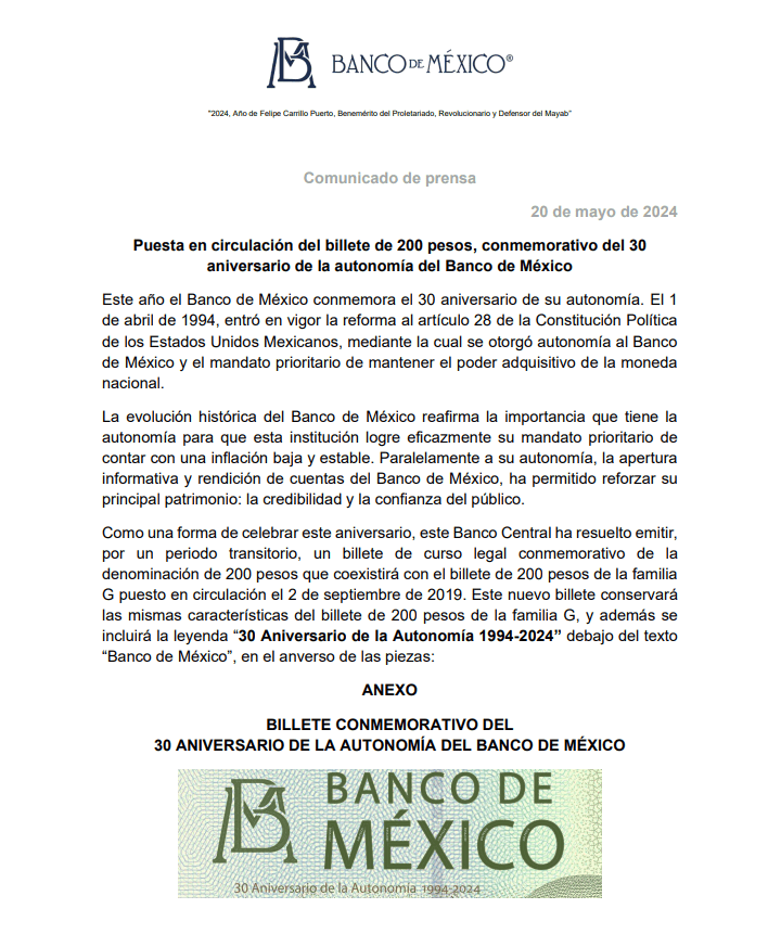  ESPECIAL/ Banco de México