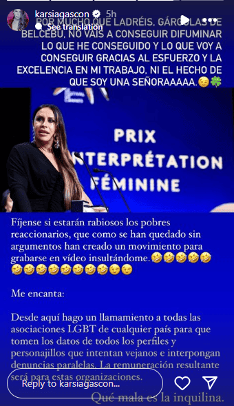 Karla Sofía ha estado en el ojo mediático desde que obtuvo su premio en Cannes por su trabajo en la película musical 