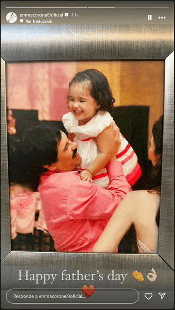  Coronel publicó en sus historias una felicitación por el Día del Padre y una foto de 