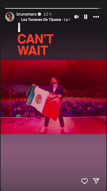  ESPECIAL/ INSTAGRAM/ @brunomars.