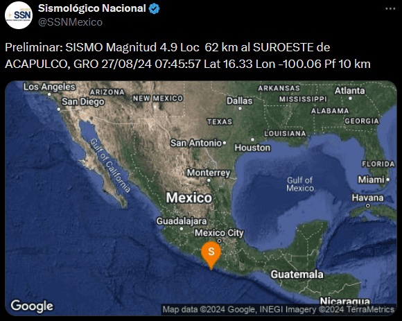 &nbsp;X / @SSNMexico