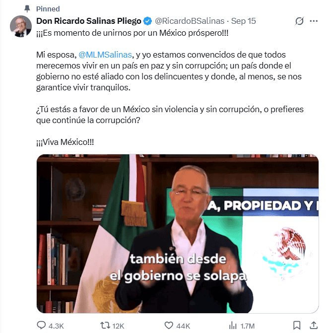  Acerca de la Administración actual, Salinas aseguró que 