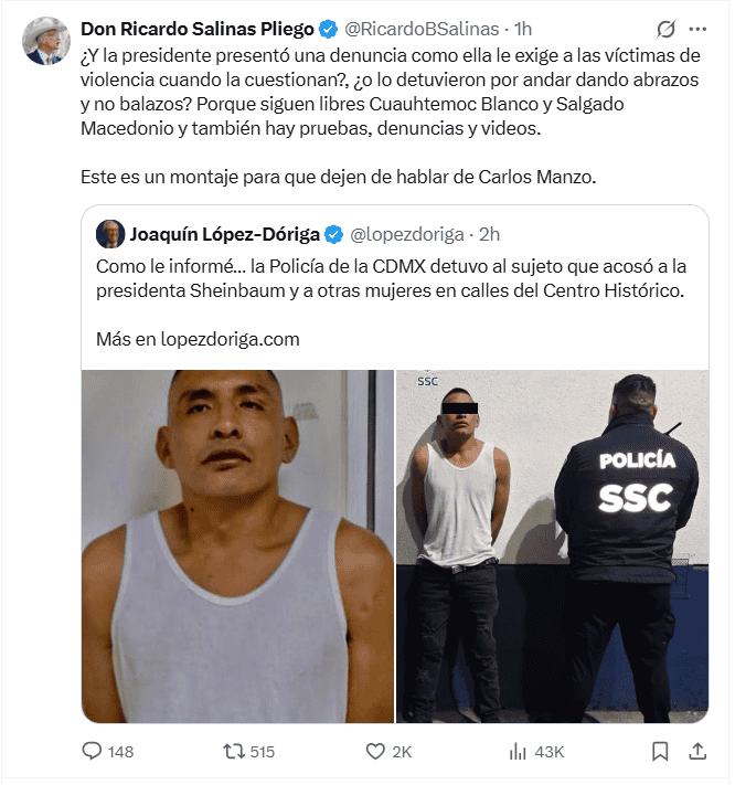 Ricardo Salinas comparte la fotografía de Uriel 