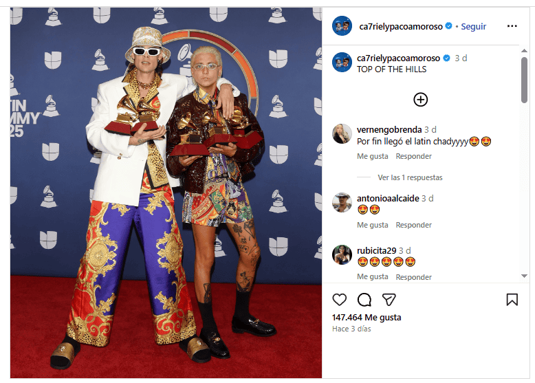  Instagram/ca7rielypacoamoroso