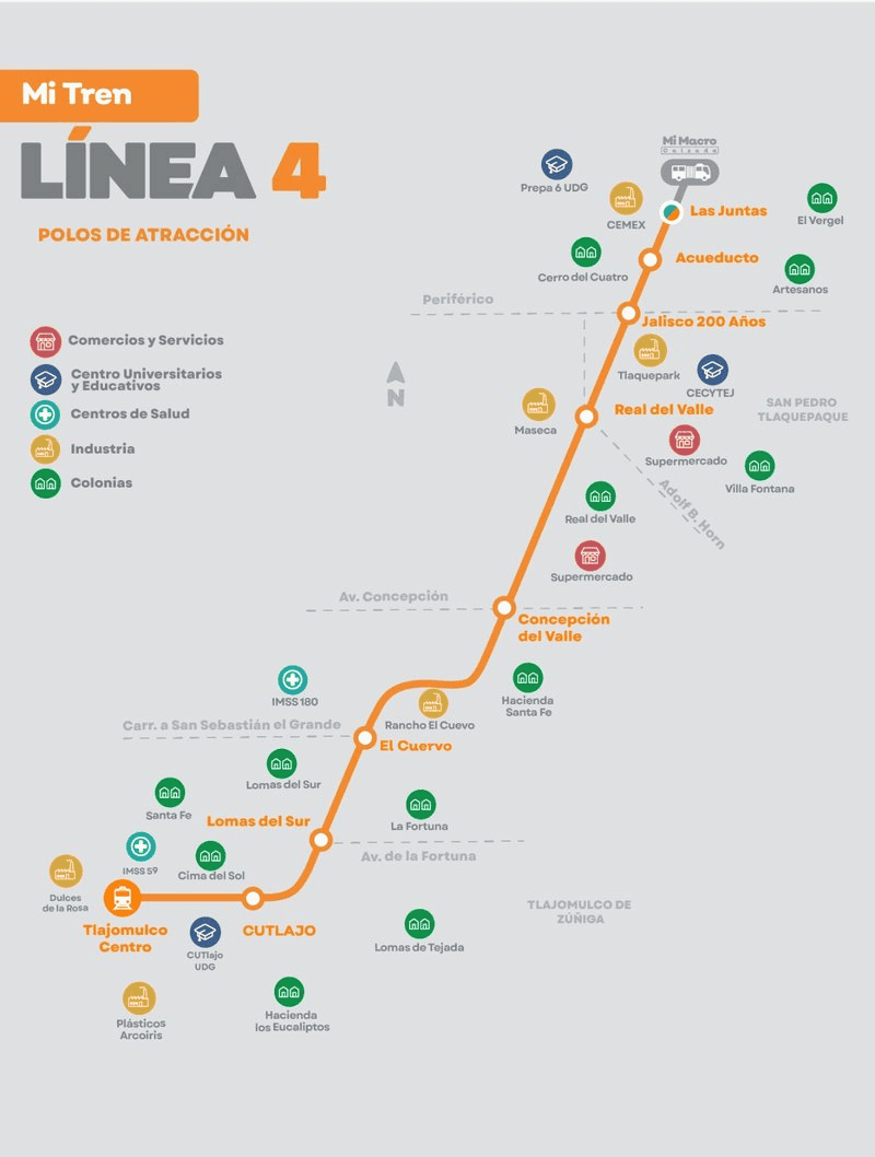 La ruta contempla nueve estaciones. ESPECIAL/Gobierno de Jalisco 