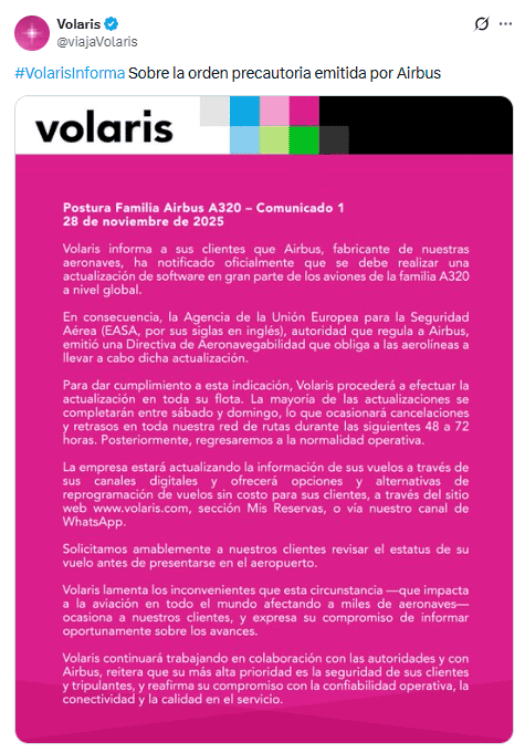 x / @viajaVolaris&nbsp;