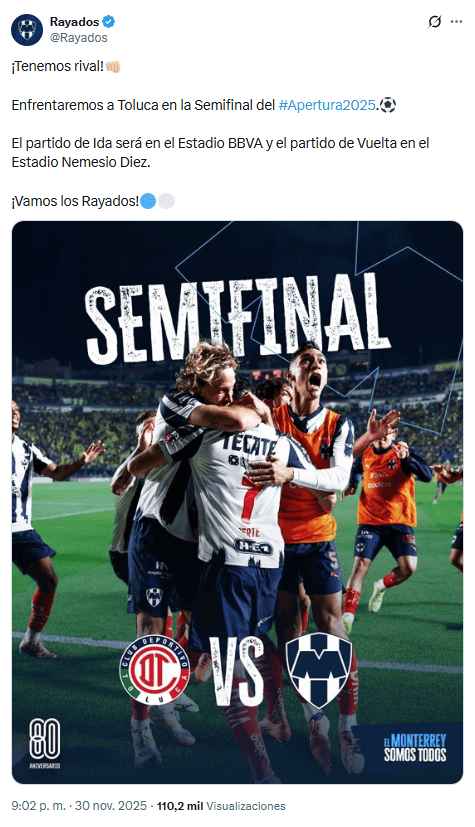 X / @Rayados&nbsp;
