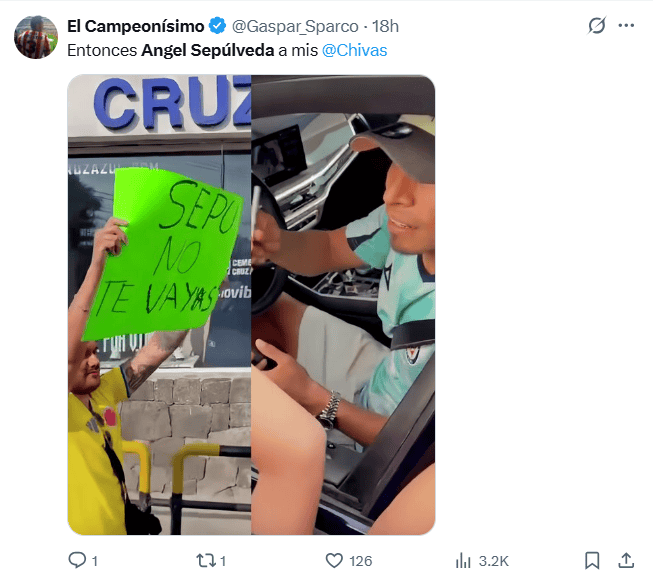 El encuentro con fanáticos se transformó en una súplica colectiva. X / @Gaspar_Sparco 