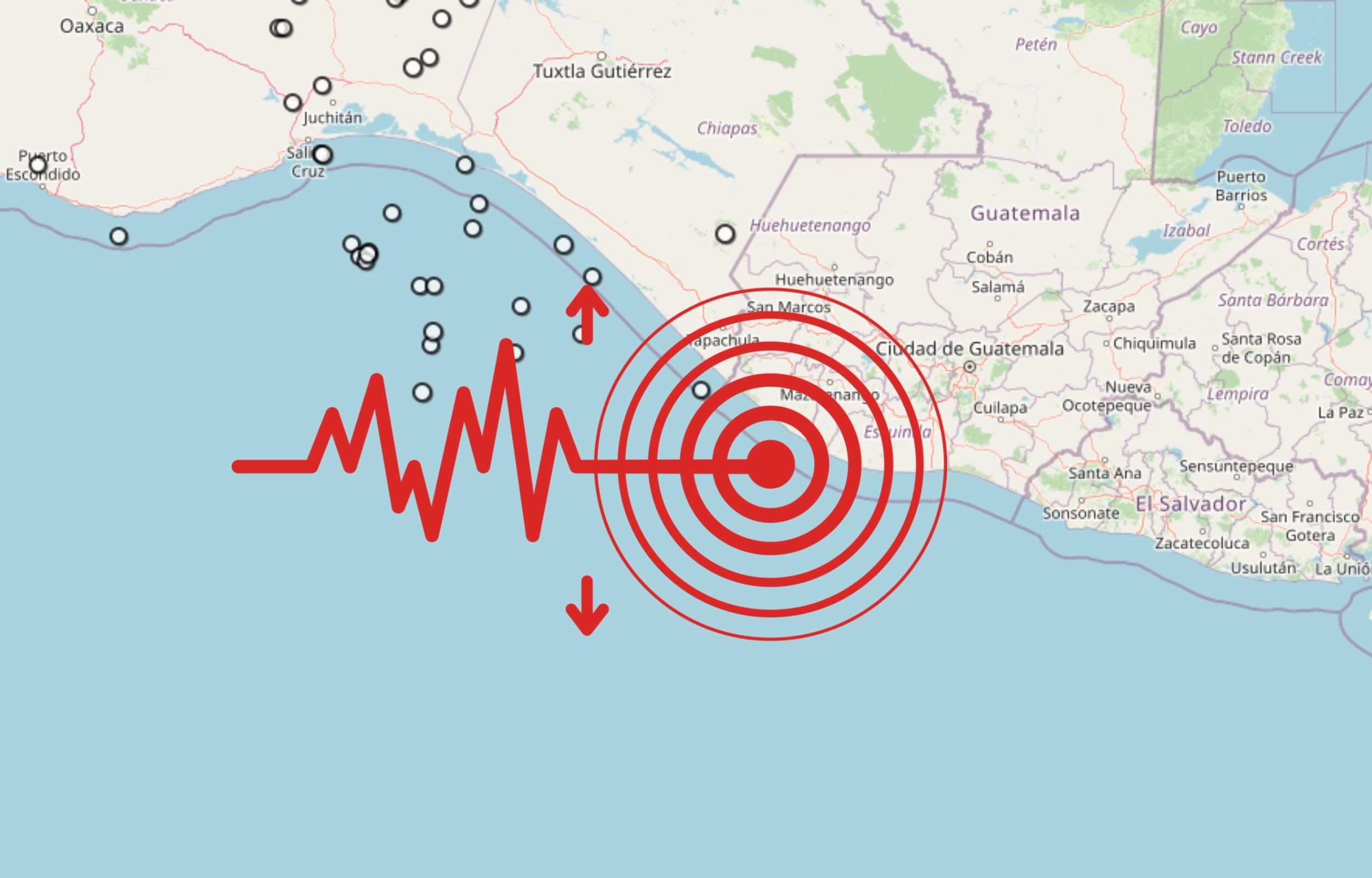 Sismo en Chiapas. ESPECIAL / SSN 