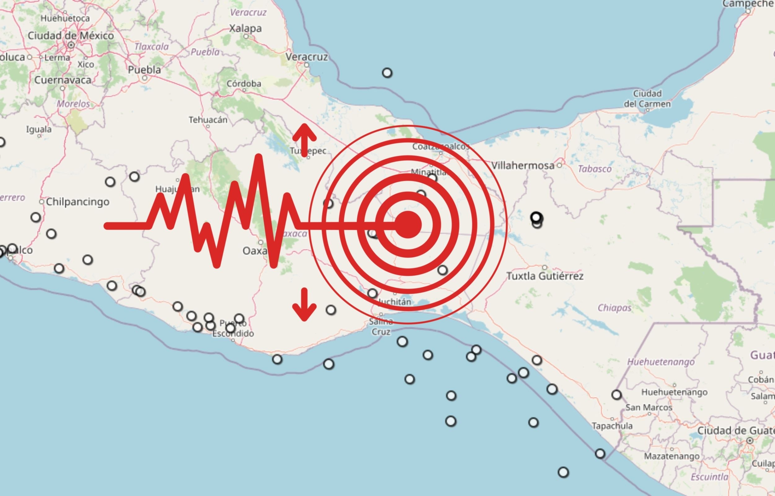 Sismo en Oaxaca. ESPECIAL / SSN