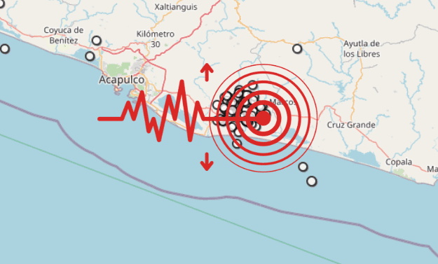 Sismo en Guerrero; se pueden apreciar las réplicas históricas tras el sismo del 2 de enero de 2026. ESPECIAL / SSN&nbsp;