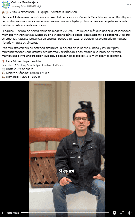 La exposición permanecerá hasta el 29 de enero. FACEBOOK / @Cultura Guadalajara