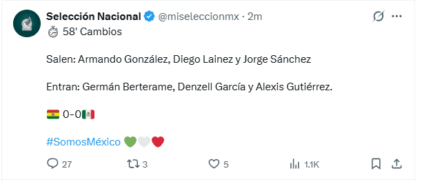 &nbsp;X / @miseleccionmx&nbsp;