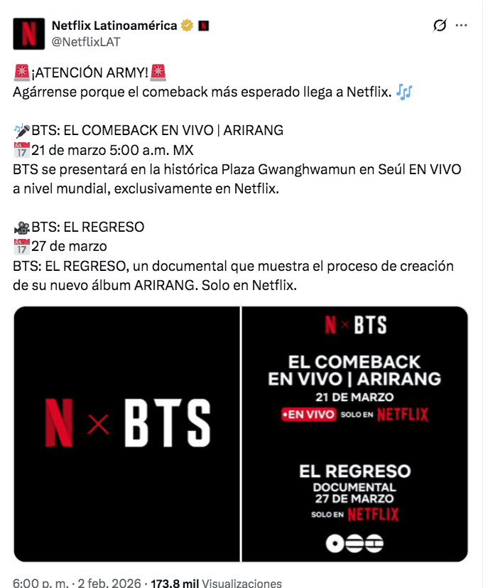 &nbsp;X / @NeflixLAT