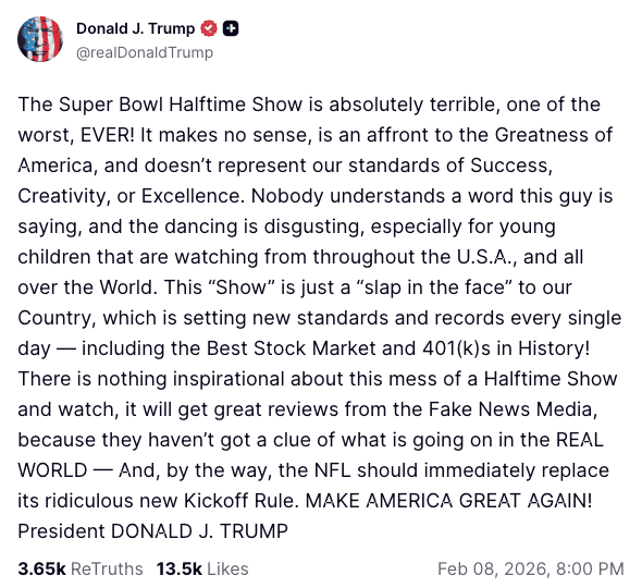 TRUTHSOCIAL /&nbsp;@realDonaldTrump